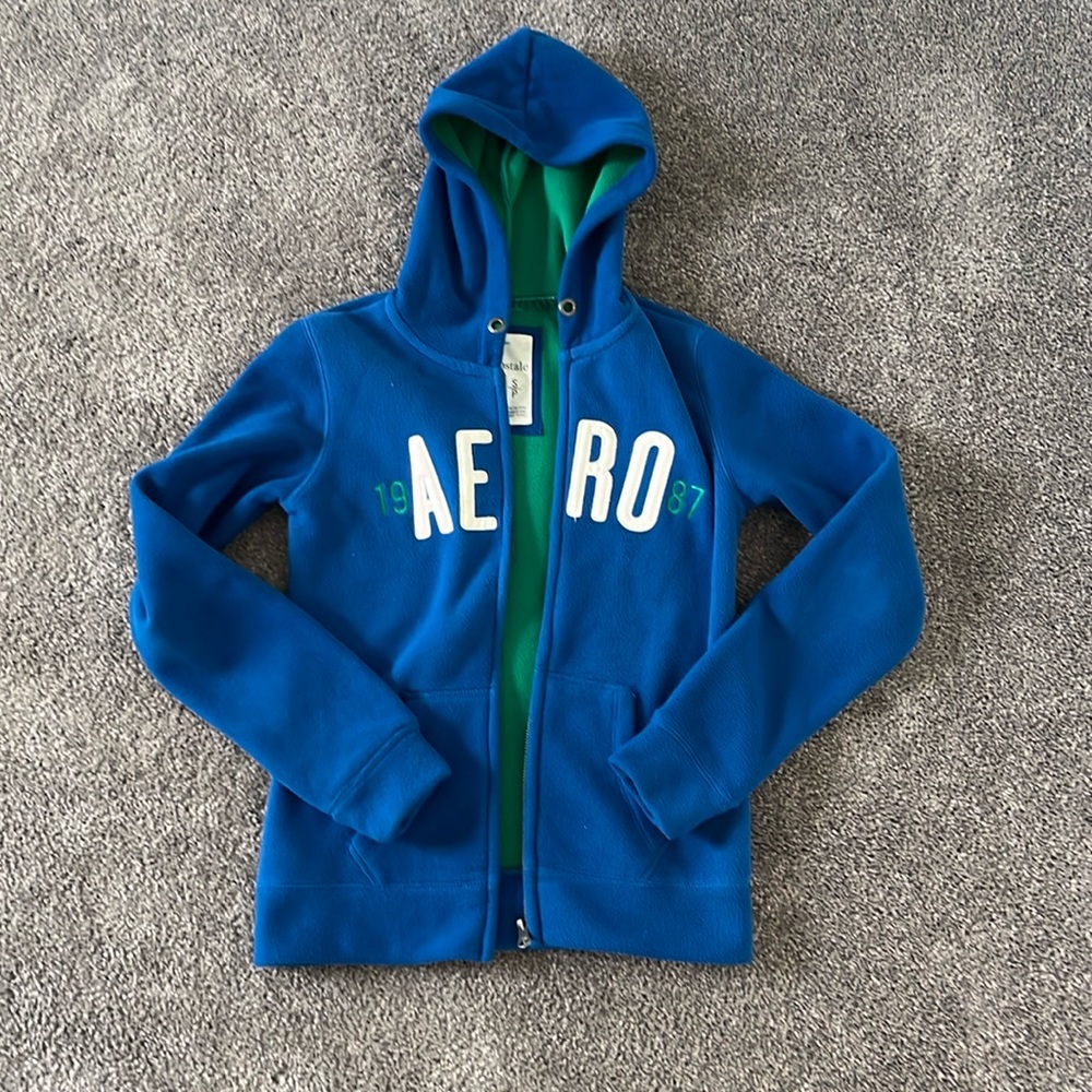 Blue Aeropostale Zip Sweater
